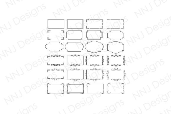 Decorative Rectangle Frame SVG