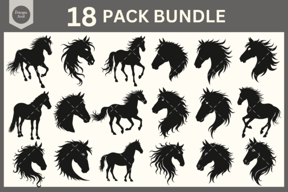 Horse SVG File Clipart Silhouette PNG