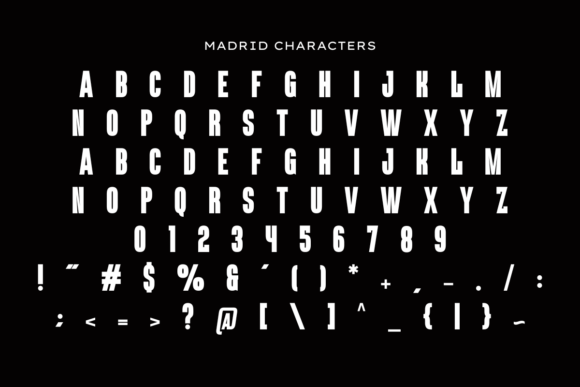 Madrid Font PNG with transparent background - Preview 1