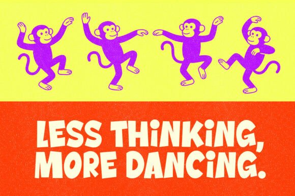 Monkey Dancing Font PNG with transparent background - Preview 1