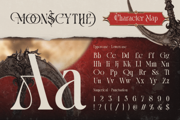 Moonscythe Font PNG with transparent background - Preview 1