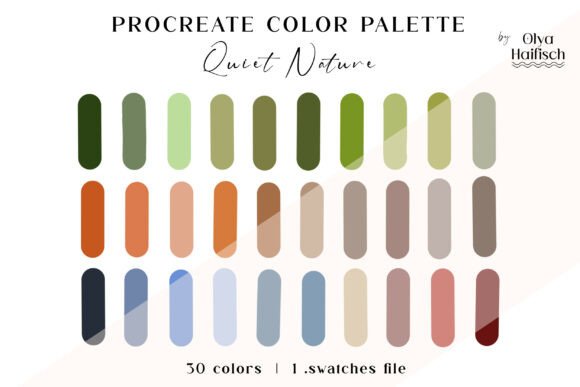Natural Procreate Color Swatches Palette