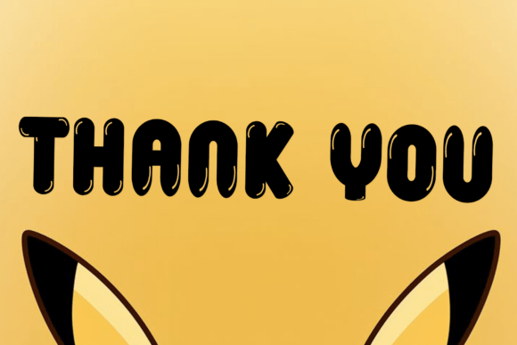 Pikachu Font PNG with transparent background - Preview 1