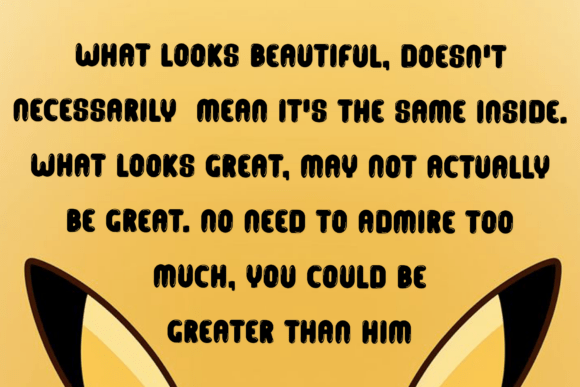 Pikachu Font PNG with transparent background - Preview 2