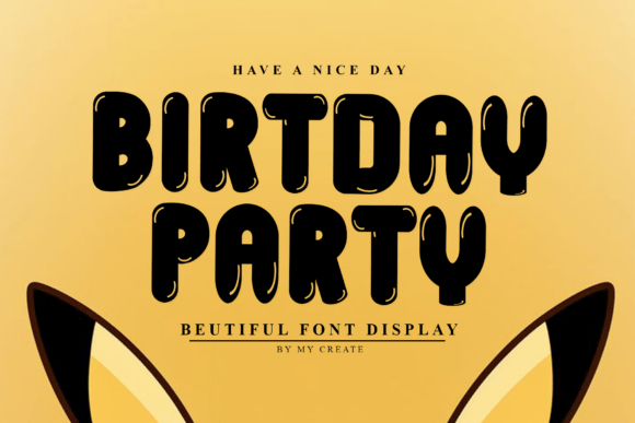 Pikachu Font PNG with transparent background - Preview 3