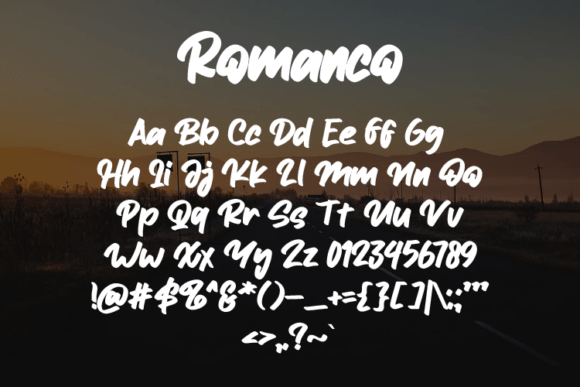 Romanco Font PNG with transparent background - Preview 1