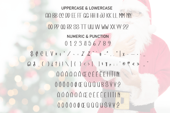 Santa Teacher Font PNG with transparent background - Preview 6