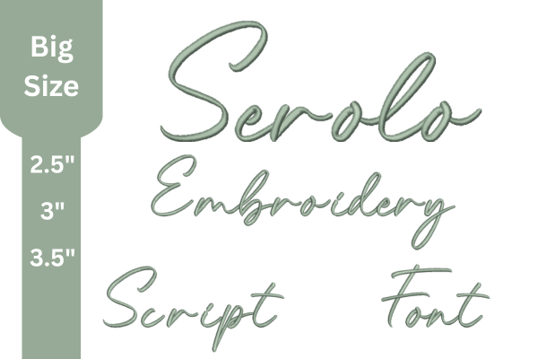 Script Embroidery Font