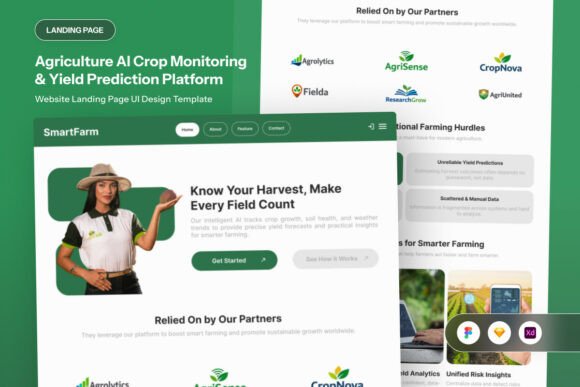 SmartFarm - Agriculture AI Landing Page