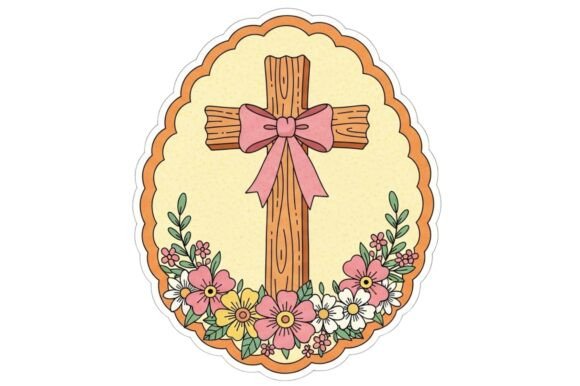A Beautifully Illustrated Cross Adorned