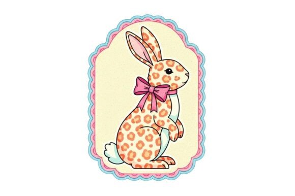 A Charming Bunny with a Polka Dot Coat a