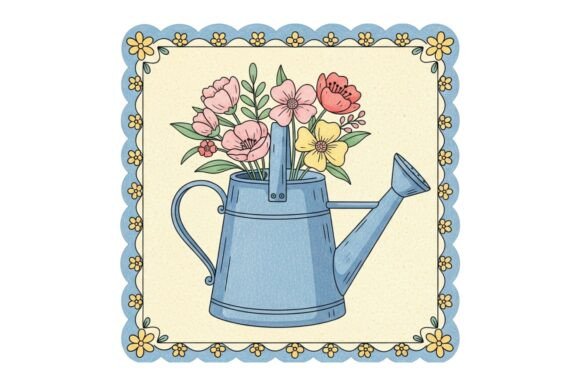 A Charming Illustration of a Blue Wateri