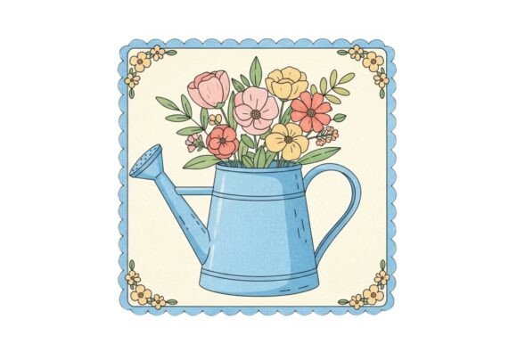 A Charming Illustration of a Blue Wateri