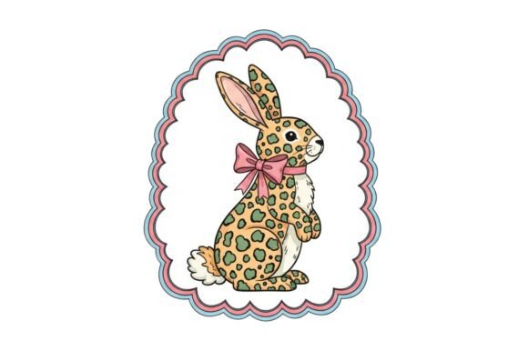 A Charming Leopard Print Bunny with