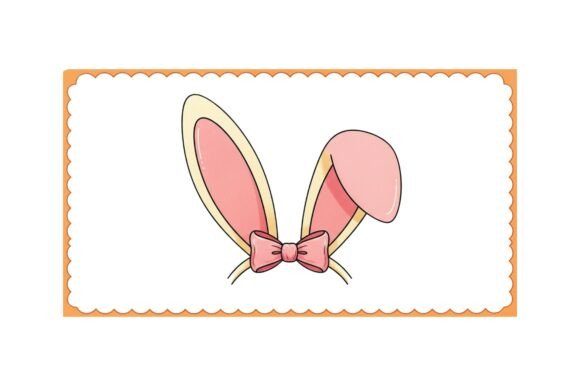 A Pair of Pink Bunny Ears with a Red Bow