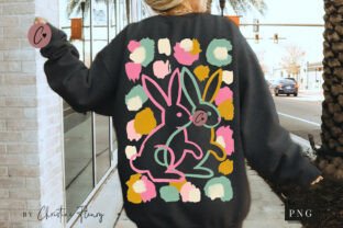 Brushstroke Easter Bunny PNG