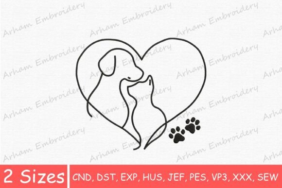 Cute Pet Paw Heart