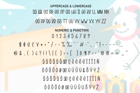 Display Snowman Font PNG with transparent background - Preview 6