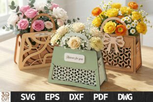 Floral Handbag Flower Box Bundle SVG · Creative Fabrica