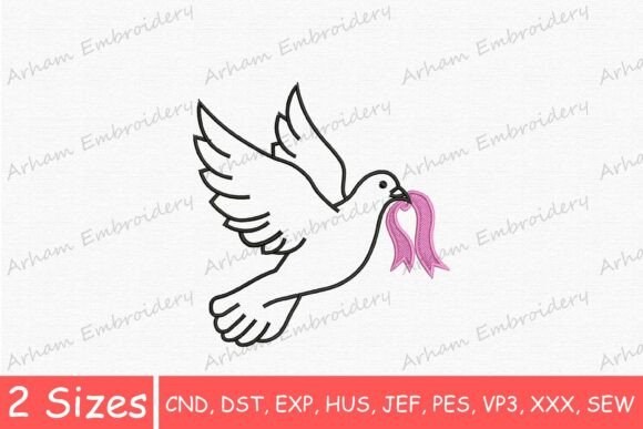 Flying Dove with Ribbon