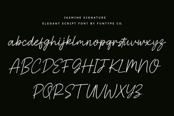 Jasmine Signature Font PNG with transparent background - Preview 1