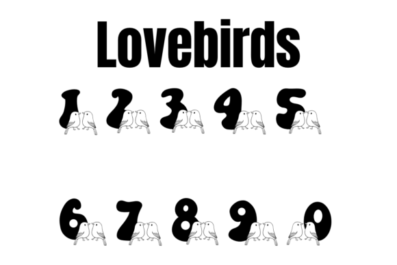 Lovebirds Font PNG with transparent background - Preview 3