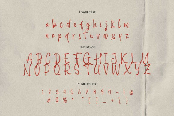 Messy Memoir Font PNG with transparent background - Preview 2