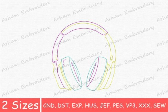 Music Headphones Outline