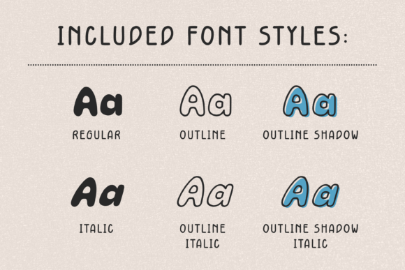 Puffy Soda Font PNG with transparent background - Preview 1