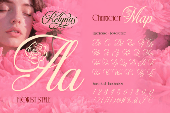 Relyna Font PNG with transparent background - Preview 1