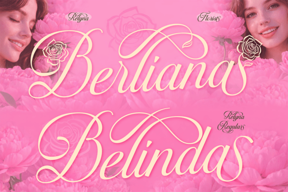 Relyna Font PNG with transparent background - Preview 3