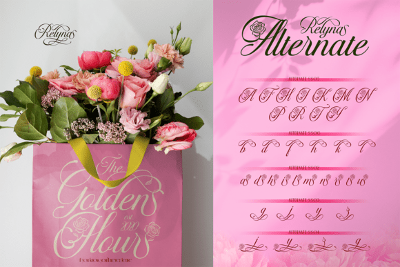 Relyna Font PNG with transparent background - Preview 6