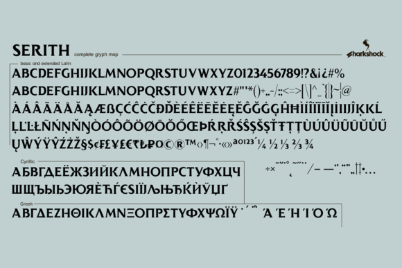 Serith Font PNG with transparent background - Preview 4