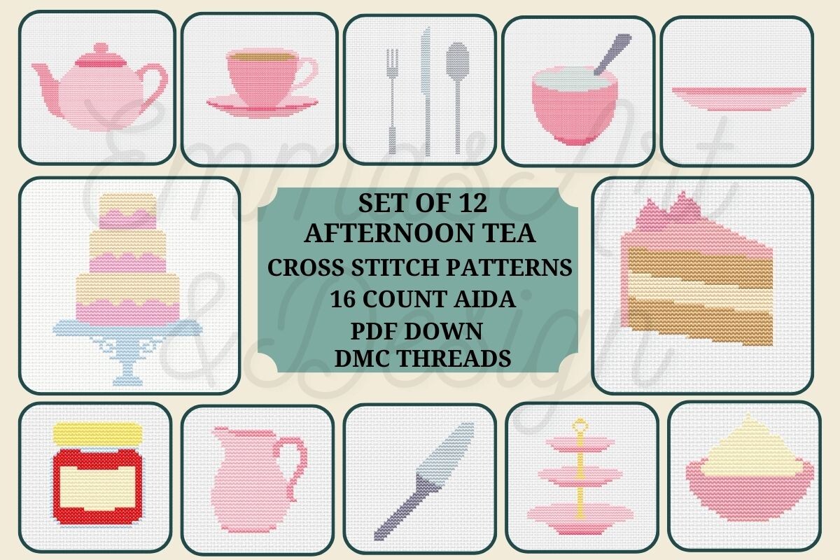 Afternoon Tea Cross Stitch Patterns