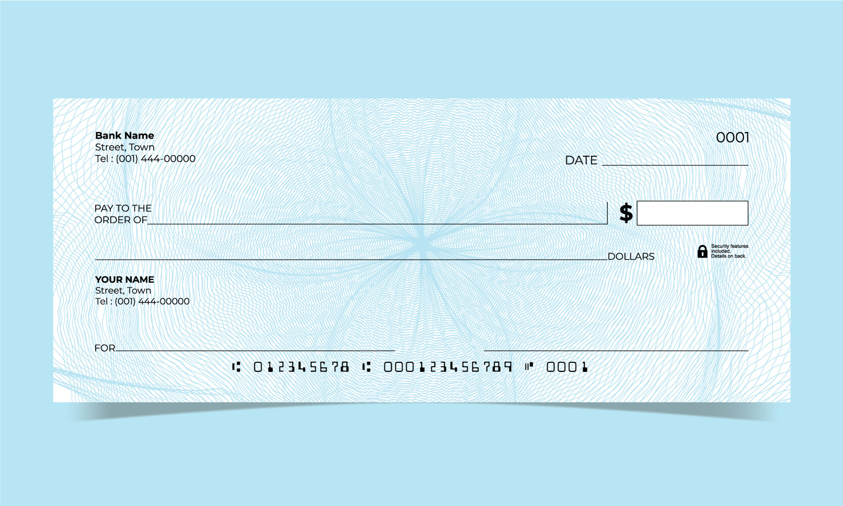 Bank Check Guilloche Pattern