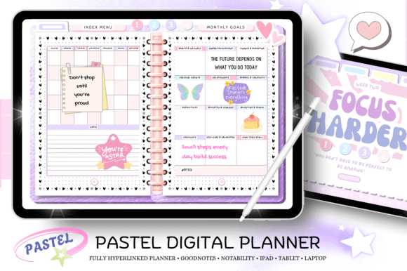Daily ADHD Digital Planner ( 60 Pages )