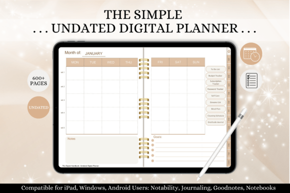 Daily Life Digital Planner ( 620 Pages )