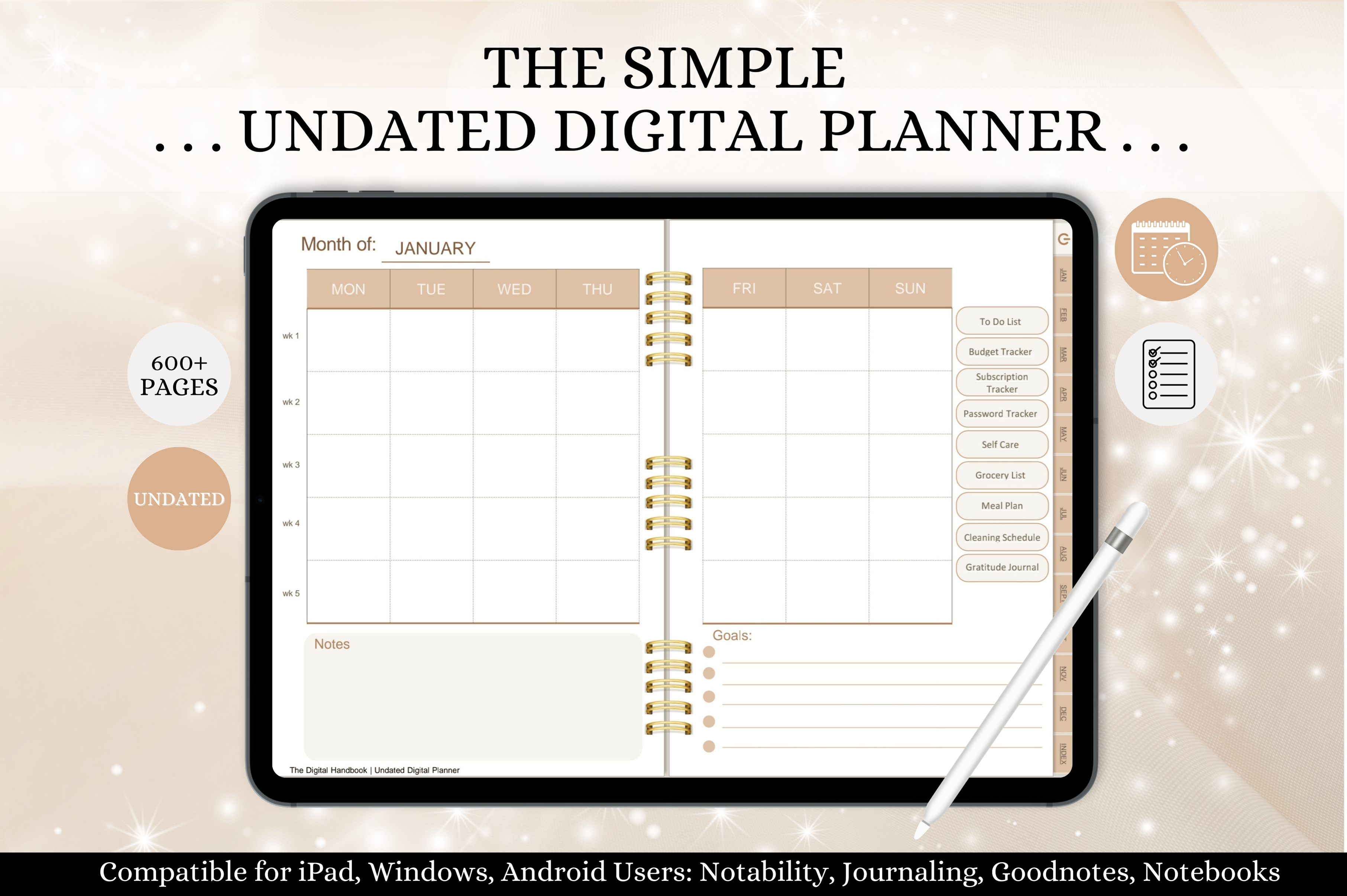 Daily Life Digital Planner ( 620 Pages )