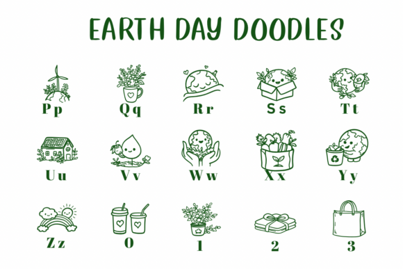 Earth Day Doodles Font - Preview 2