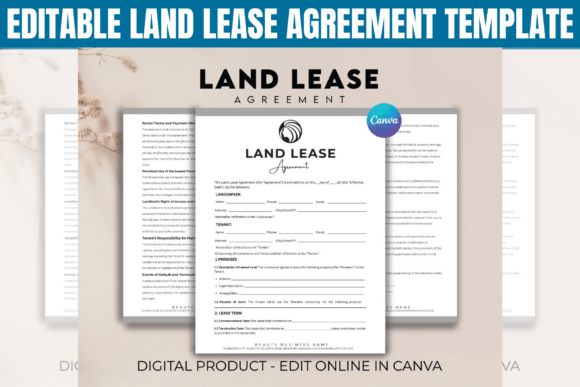 Editable Land Lease Agreement document template