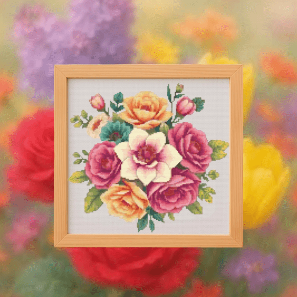 💐Floral Bouquet Cross Stitch Pattern!