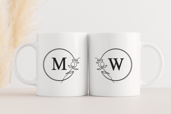 Floral Circle Monogram Font - Preview 4