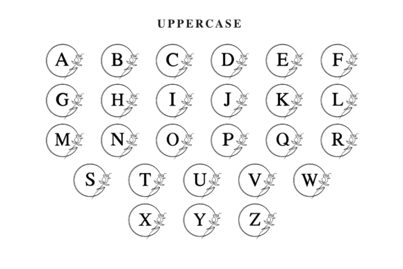 Floral Circle Monogram Font - Preview 6