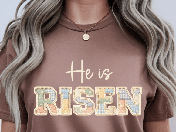 He is Risen PNG, Quilted Easter Christia