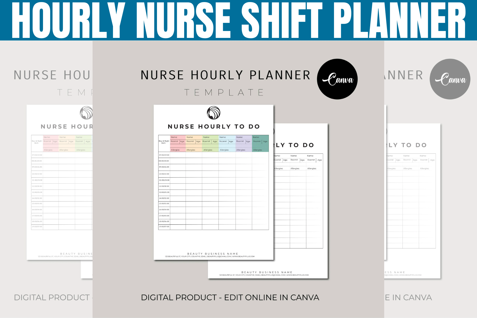 Hourly Nurse Shift Planner Template
