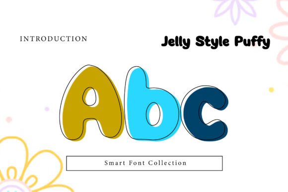 Jelly Style Puffy Font PNG with transparent background - Preview 1