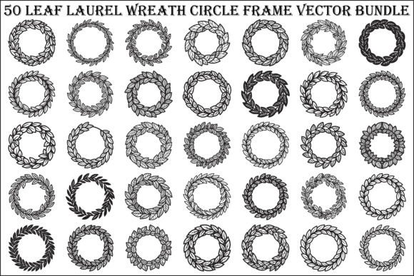 Leaf Laurel Wreath Frame Bundle