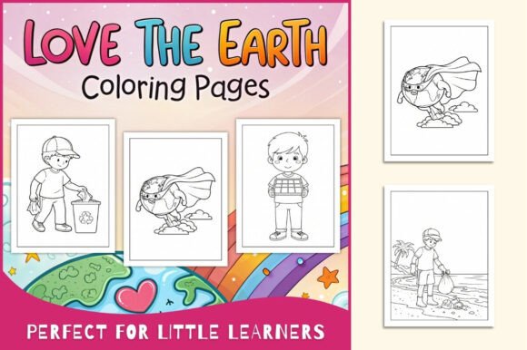 Love the Earth Coloring Pages for Kids
