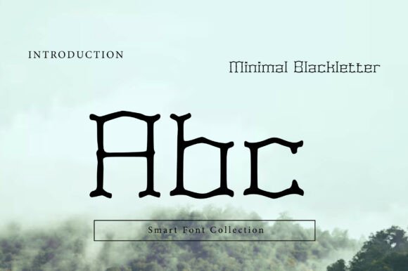 Minimal Blackletter Font PNG with transparent background - Preview 1