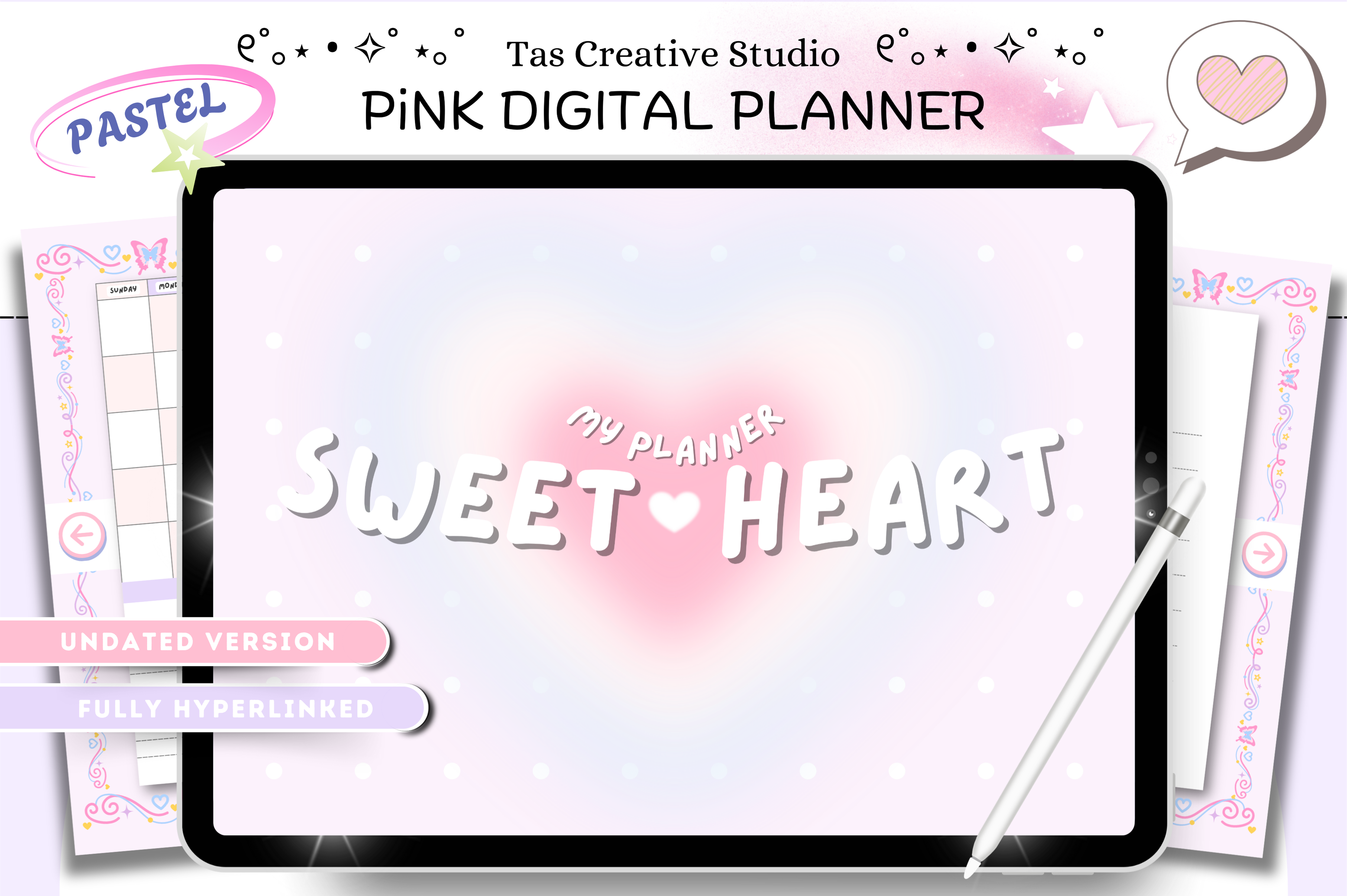Pink ADHD Digital Planner ( 60 Pages )